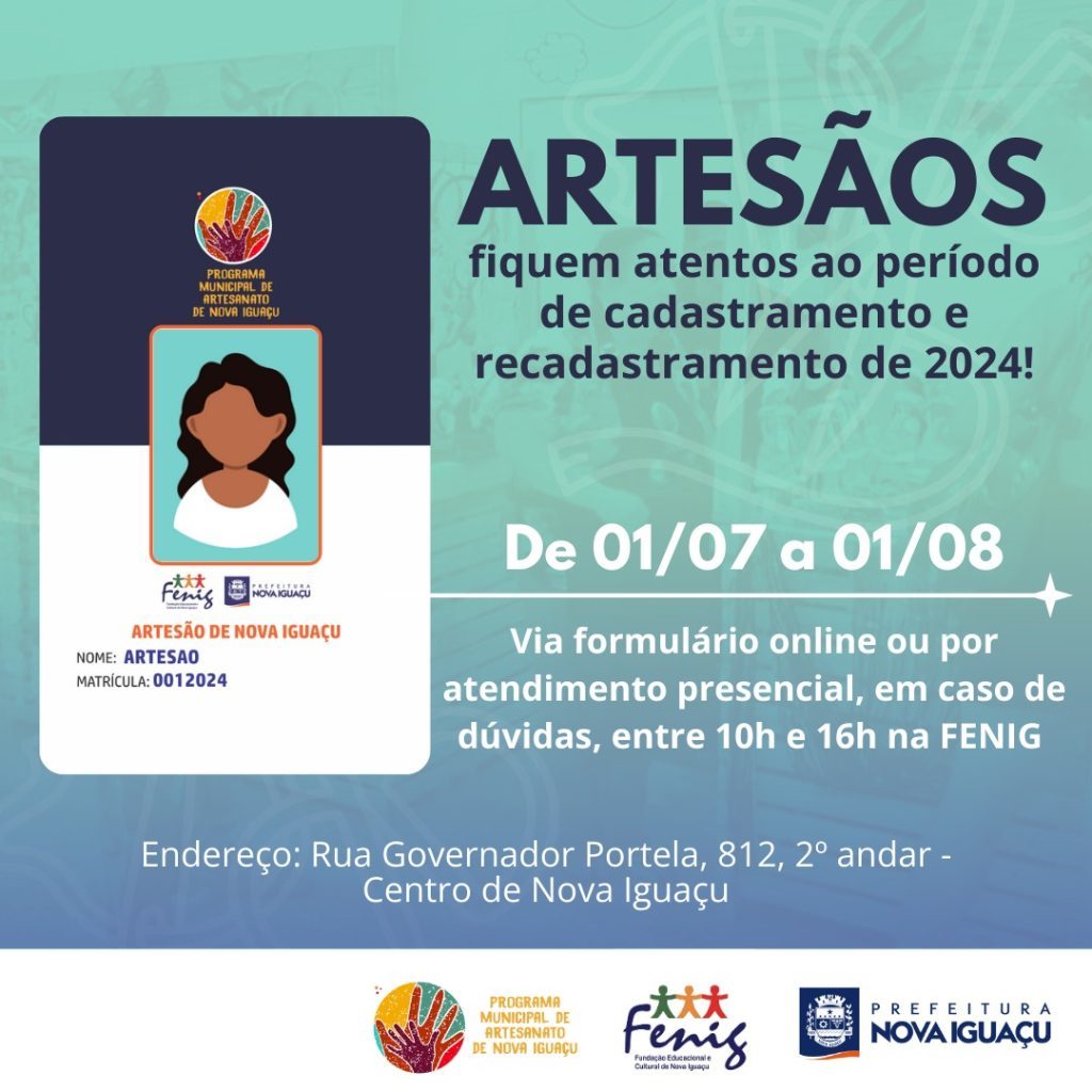 Cadastramento e recadastramento artesãos 2024